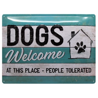 Nostalgic-Art Schild "DOGS Welcome" 