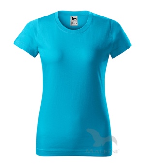 Basic T-shirt Damen türkisblau | XL