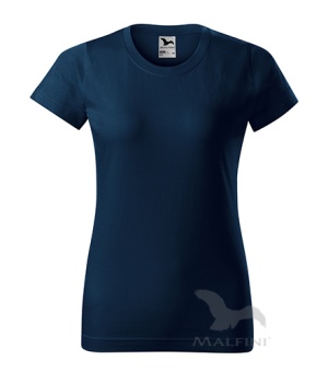 Basic T-shirt Damen marineblau | M