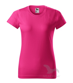 Basic T-shirt Damen purpur | M