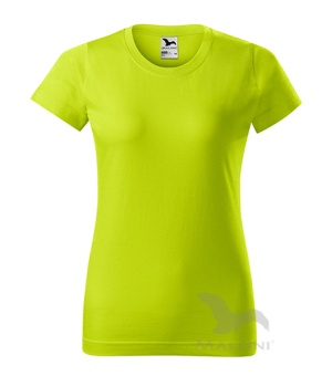 Basic T-shirt Damen zitronengrün | L