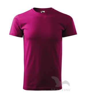 Basic T-shirt Herren fuchsia rot | XS