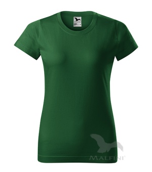 Basic T-shirt Damen flaschengrün | L