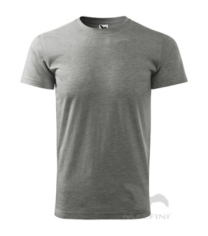 Basic T-shirt Herren dunkelgrau melliert | 2XL