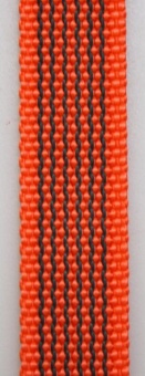 Gummierte Kurzführerleine 50cm genietet & genäht mit Schlaufe genäht | 20mm |  orange